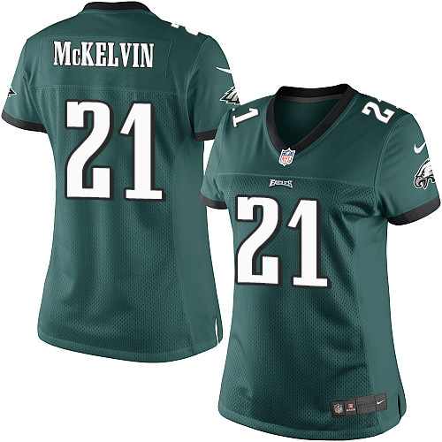 Women's Elite Leodis McKelvin Nike Jersey Midnight Green Home - #21 NFL Philadelphia Eagles